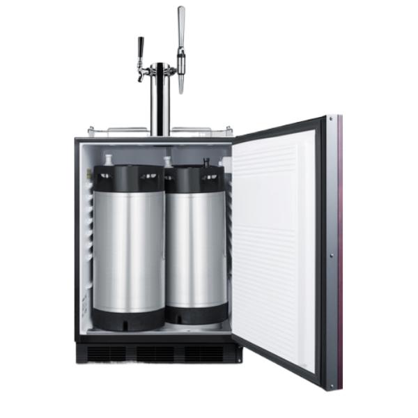 Accucold 24" Wide Built-In Coffee Kegerator, ADA Compliant (Panel Not Included) | Model SBC58BLBIADAIFCMTWIN - Microscope Marketplace