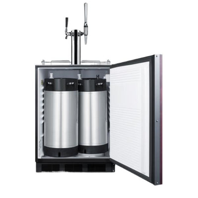 Accucold 24" Wide Built-In Coffee Kegerator, ADA Compliant (Panel Not Included) | Model SBC58BLBIADAIFCMTWIN - Microscope Marketplace