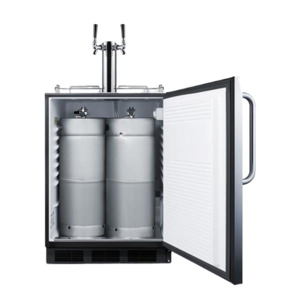 Accucold 24" Wide Built-In Kegerator, ADA Compliant | Model SBC58BLBICSSADA - Microscope Marketplace
