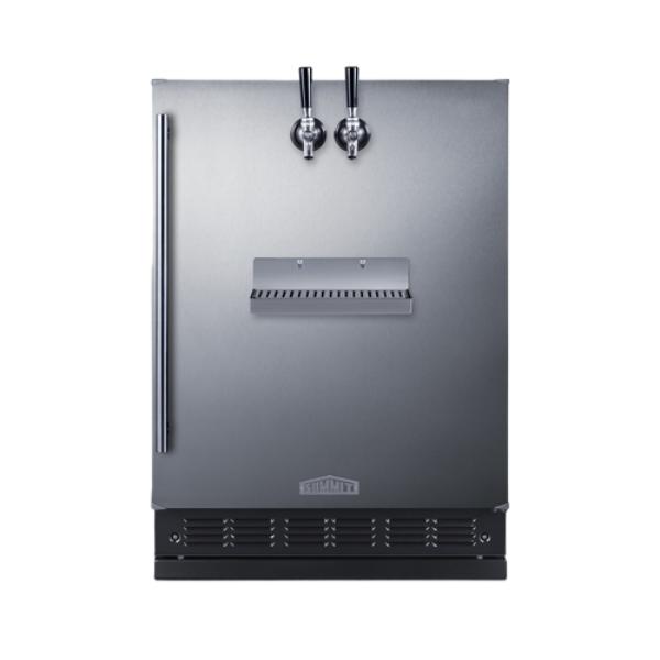 Accucold 24" Wide Front Tap Built-In Beer Kegerator | Model SBC7BRSFRTP - Microscope Marketplace