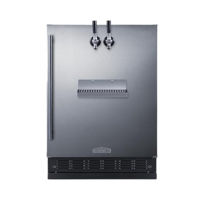 Accucold 24" Wide Front Tap Built-In Cold Brew Coffee Kegerator | Model SBC7BRSFRTPCF - Microscope Marketplace