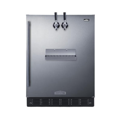 Accucold 24" Wide Front Tap Built-In Cold Brew Coffee Kegerator, ADA-Compliant | Model SBC7BRSFRTPCFADA - Microscope Marketplace