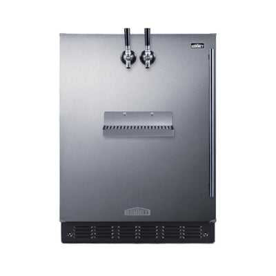 Accucold 24" Wide Front Tap Built-In Cold Brew Coffee Kegerator, ADA-Compliant | Model SBC7BRSFRTPCFADALHD - Microscope Marketplace