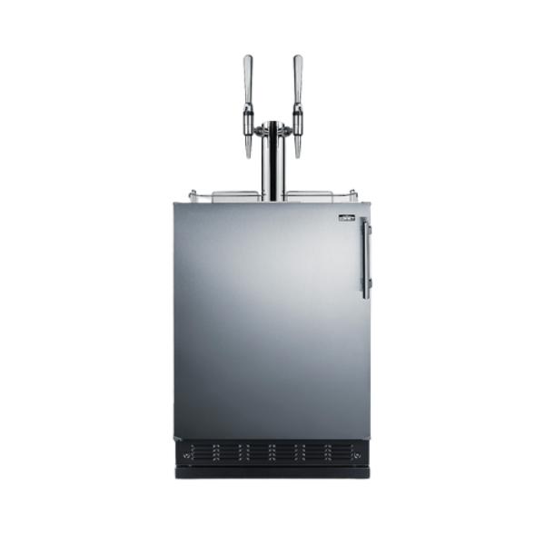 Accucold 24" Wide Nitro Coffee Kegerator | Model SBC7BRSNCF2LHD - Microscope Marketplace