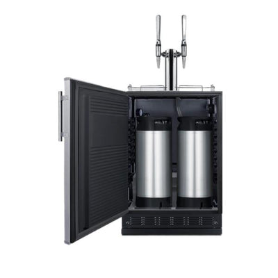 Accucold 24" Wide Nitro Coffee Kegerator | Model SBC7BRSNCF2LHD - Microscope Marketplace