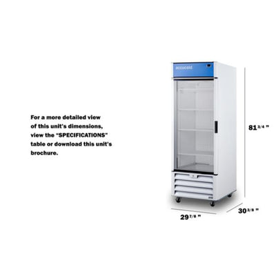 Accucold 30" Wide Upright All-Freezer | Model SCFF262GLH - Microscope Marketplace