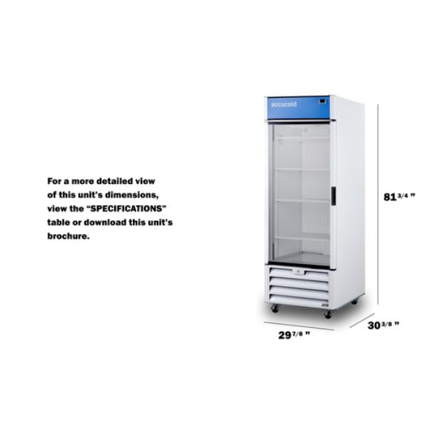 Accucold 30" Wide Upright All-Freezer | Model SCFF262GLH - Microscope Marketplace