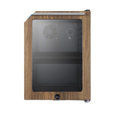 Accucold Compact Glass Door Beverage Center With Wood Trim | Model SCR114LWP1 - Microscope Marketplace