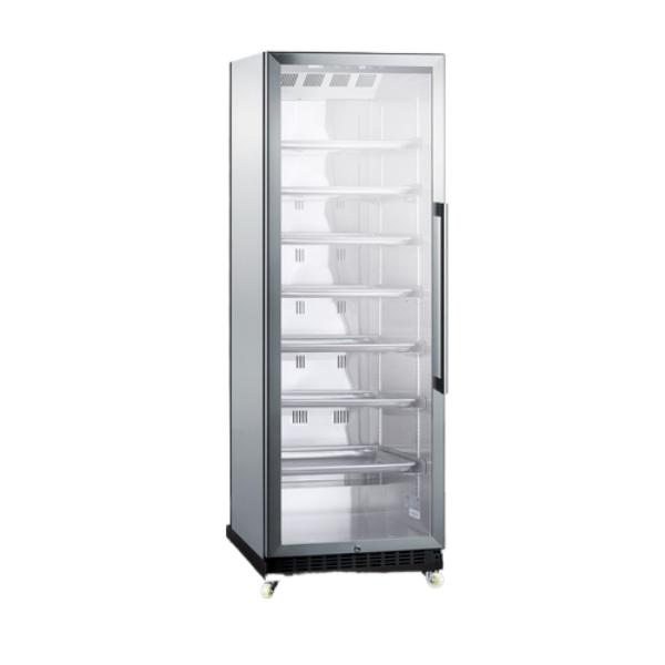 Accucold 24" Wide Mini Reach-In Beverage Center with Dolly | Model SCR1401LHRICSS - Microscope Marketplace
