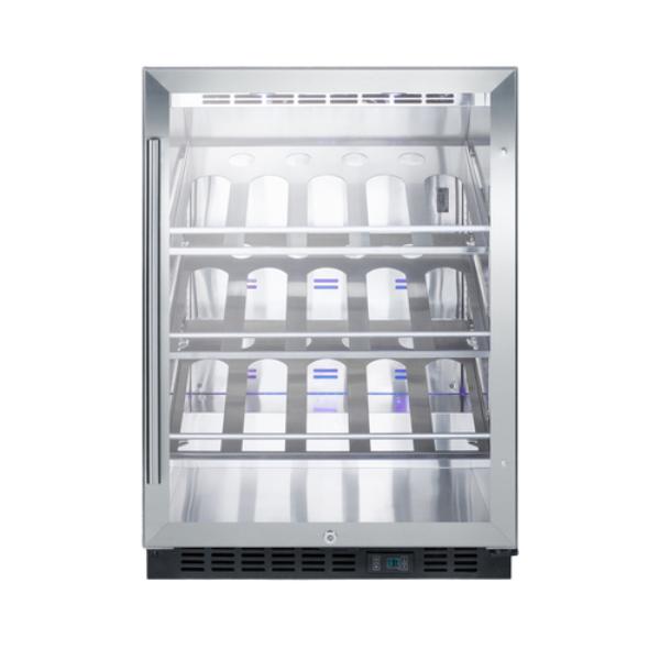 Accucold 24" Wide Single Zone Built-In Commercial Wine Cellar | Model SCR610BLCH - Microscope Marketplace