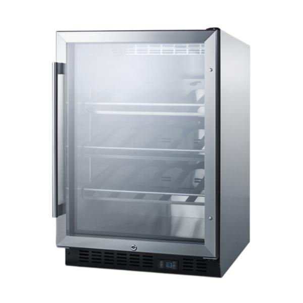 Accucold 24" Wide Single Zone Built-In Commercial Wine Cellar | Model SCR610BLCHCSS - Microscope Marketplace