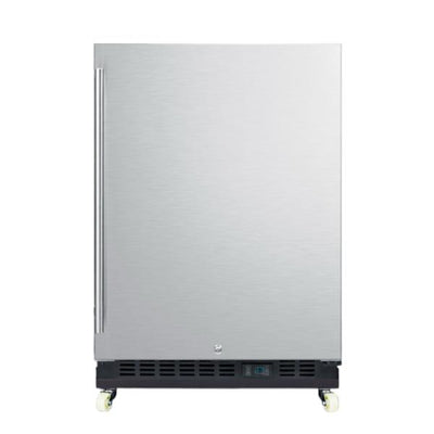 Accucold 24" Wide Built-In Mini Reach-In Beverage Center with Dolly | Model SCR610BLSDRI - Microscope Marketplace