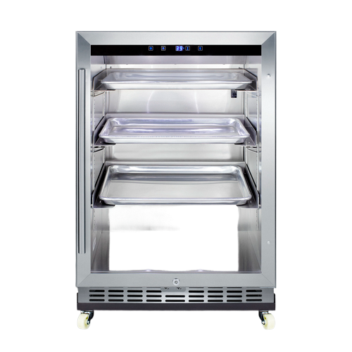Accucold 24" Wide Outdoor Mini Reach-In Beverage Center with Dolly | Model SCR611GLOSRI - Microscope Marketplace