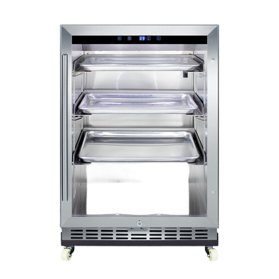 Accucold 24" Wide Outdoor Mini Reach-In Beverage Center with Dolly | Model SCR611GLOSRI - Microscope Marketplace