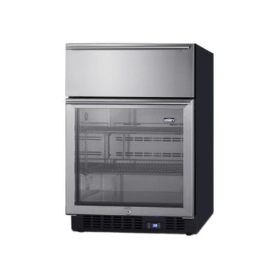 Accucold 24" Wide Built-In Commercial Beverage Refrigerator With Top Drawer | Model SCR615TD - Microscope Marketplace