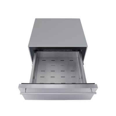 Accucold 24" Wide Built-In Commercial Beverage Refrigerator With Top Drawer | Model SCR615TDCSS - Microscope Marketplace