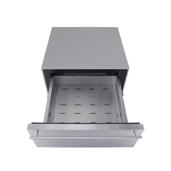 Accucold 24" Wide Built-In Commercial Beverage Refrigerator With Top Drawer | Model SCR615TDCSS - Microscope Marketplace