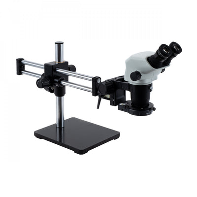Unitron Z645 Zoom Stereo Microscope|  Binocular |  Ball Bearing Boom Stand | 0.5x Aux Objective | LED140 Ring Light - microscopemarketplace