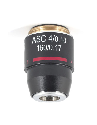 MOTIC Achromatic Super Contrast Objective ASC 4X/0.10 (WD=17mm) | (1101001701582) - Microscope Marketplace