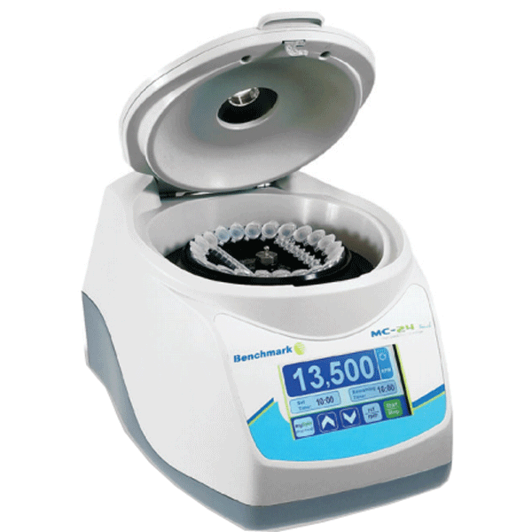 Benchmark Scientific MC-24 Touch Microcentrifuge with 24 place COMBI-Rotor - microscopemarketplace