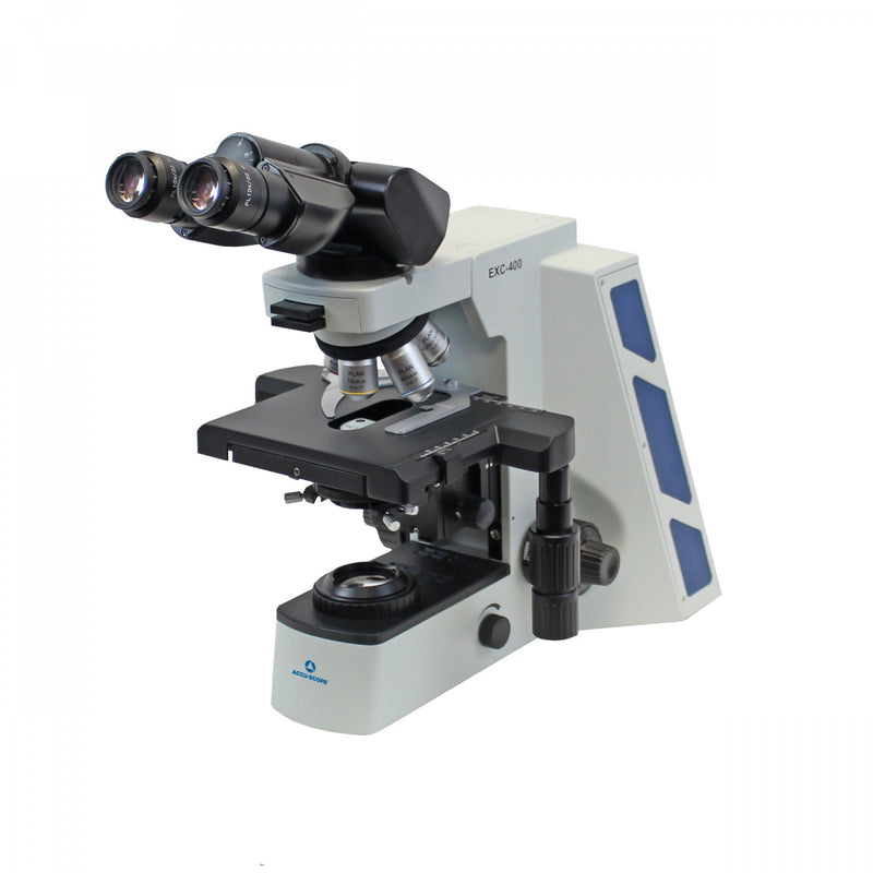 Accu-Scope EXC-400 Ergo Binocular Microscope with Plan Objectives - microscopemarketplace