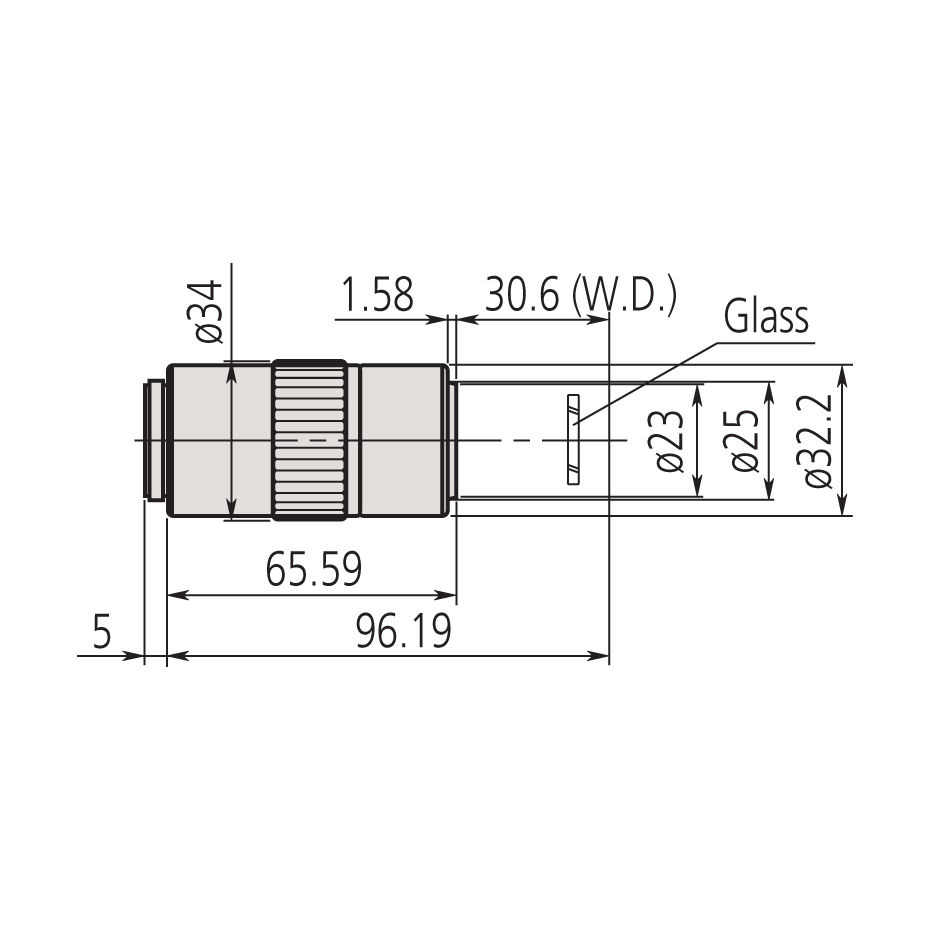 Mitutoyo 20x G Plan APO ULWD Objective - microscopemarketplace