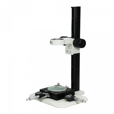 Munday Microscope Track Stand | 76mm Coarse Focus Rack with Measurement Stage - microscopemarketplace