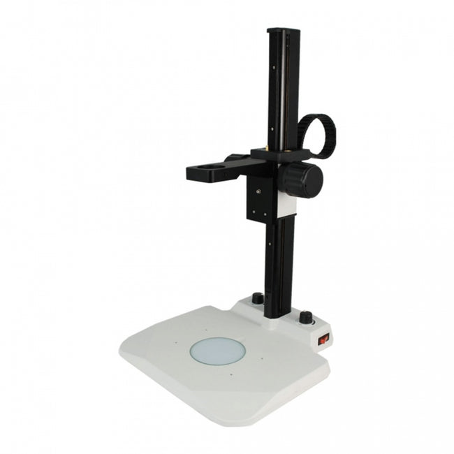 Munday Microscope Track Stand | 39mm Coarse Focus Rack | LED Bottom Light (Dimmable) - microscopemarketplace