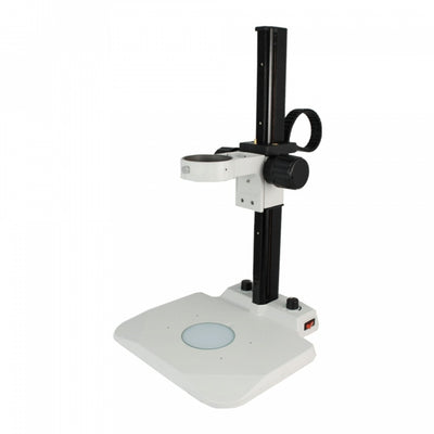 Munday Microscope Track Stand | 76mm Coarse Focus Rack | LED Bottom Light (Dimmable) - microscopemarketplace