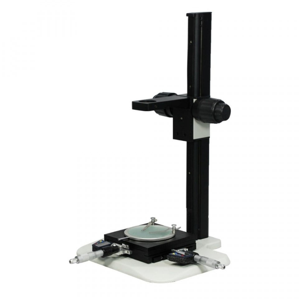 Munday Microscope Track Stand | 39mm Fine Focus Rack with Measurement Stage - microscopemarketplace