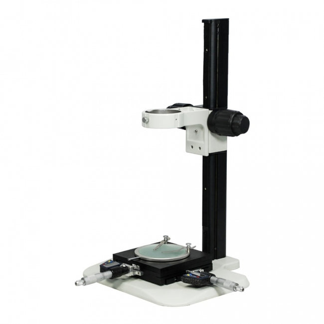 Munday Microscope Track Stand, 76mm Fine Focus Rack with Measurement Stage - microscopemarketplace