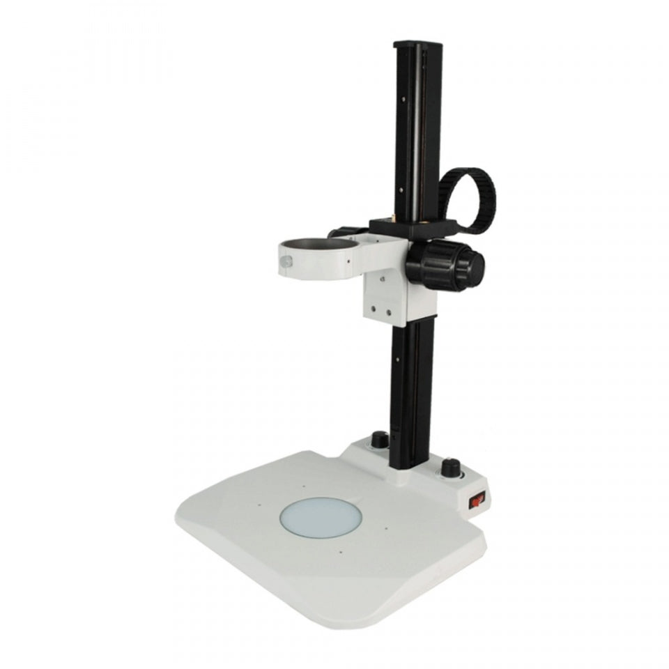 Munday Microscope Track Stand, 76mm Fine Focus Rack LED Bottom Light Base (Dimmable) - microscopemarketplace