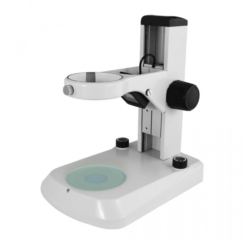 Munday Microscope Track Stand | 76mm Coarse Focus Rack | Bottom LED Light (Dimmable) - microscopemarketplace
