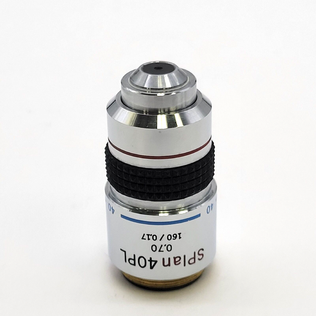 Olympus Microscope Objective SPlan 40PL 40x 160/0.17 Phase Contrast - microscopemarketplace