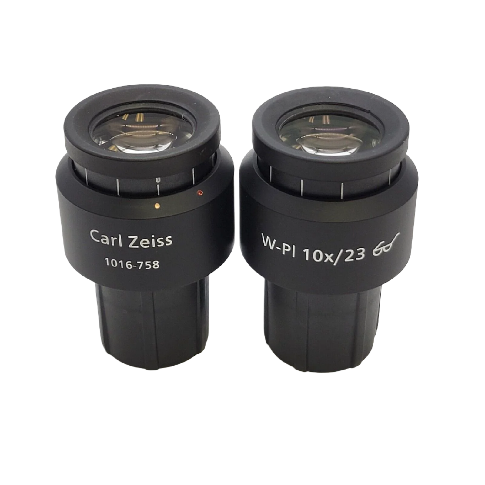 Zeiss Microscope Eyepiece Pair W-Pl 10x/23 1016-758 Focusing Eyepieces ...