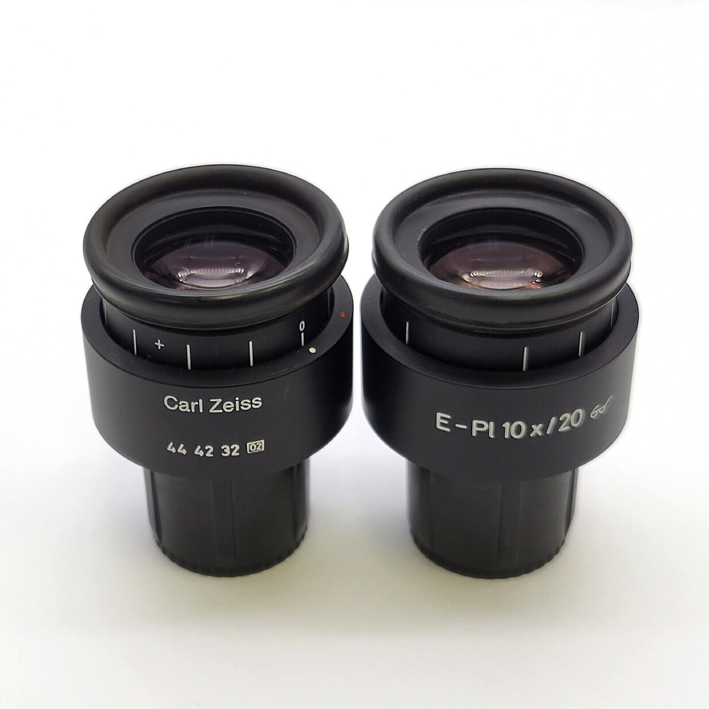 Zeiss Microscope Eyepiece Pair E-Pl 10x/20 444232-9902 Focusing Eyepieces - microscopemarketplace