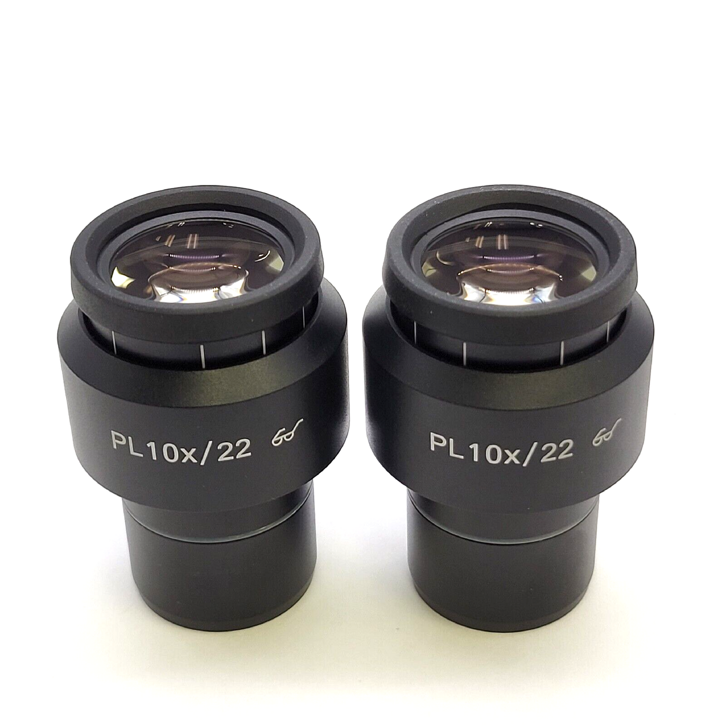 Zeiss Microscope Eyepiece Pair PL 10x/22 Focusing Eyepieces - microscopemarketplace
