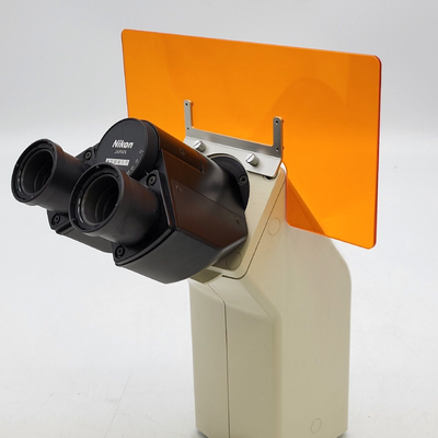 Nikon Microscope Diaphot 200 300 Binocular Head with Fluorescence UV Shield - microscopemarketplace