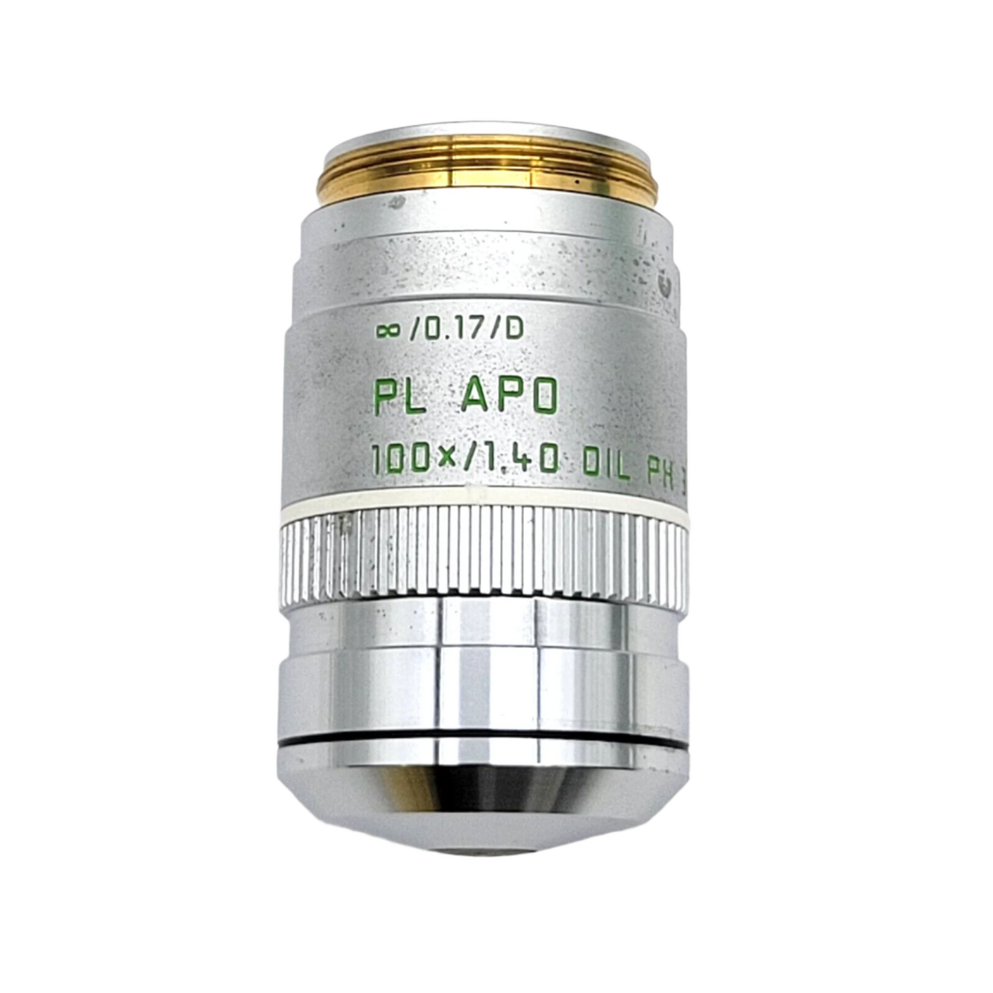 Leica Microscope PL Apo 100X Objective Oil Ph3 Phase Contrast 506042 - microscopemarketplace