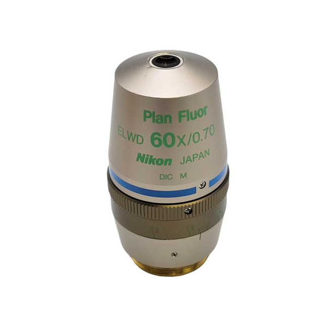 Nikon Microscope Objective Plan Fluor ELWD 60x Ph2 DLL Phase Contrast - microscopemarketplace