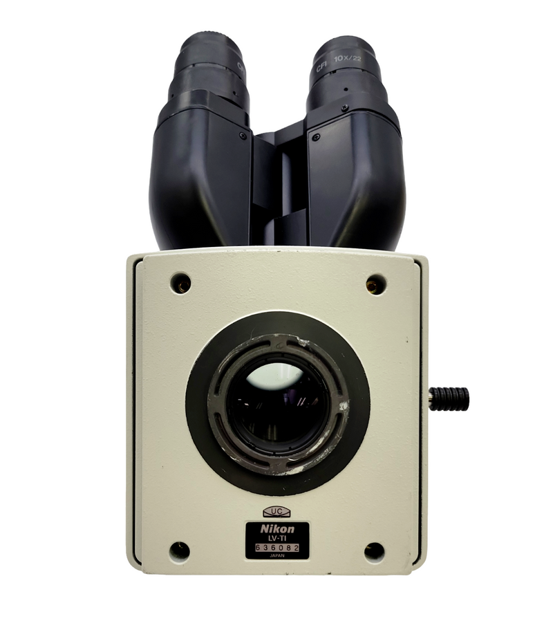 Nikon Microscope Trinocular Head LV-TI with CFI 10x Eyepieces and Reticle - microscopemarketplace