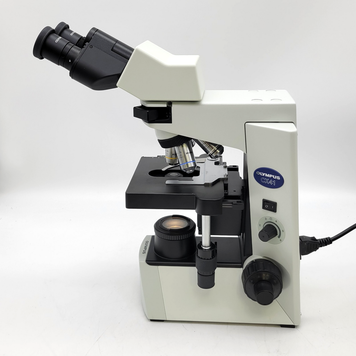 Olympus Microscope CX41 with Binocular Head and 4x, 10x, 40x, 100x Objectives - microscopemarketplace