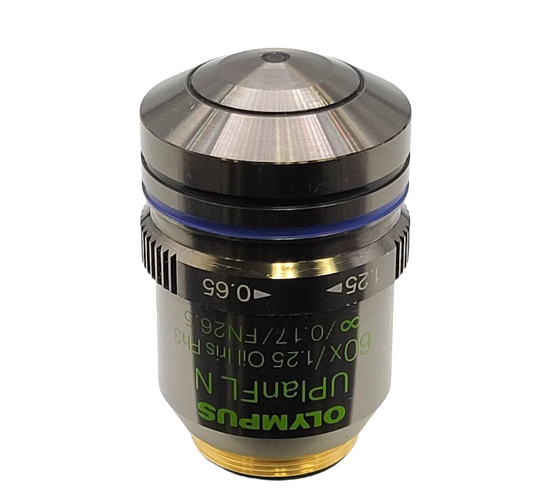 Olympus Microscope Objective UPlanFL N 60x Oil Ph3 Phase Contrast - microscopemarketplace