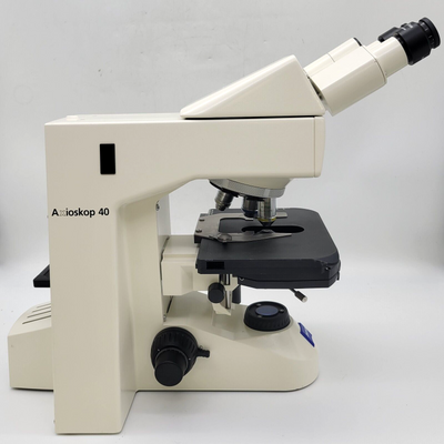 Zeiss Microscope Axioskop 40 with Phase Contrast and 10x, 40x, 100x - microscopemarketplace