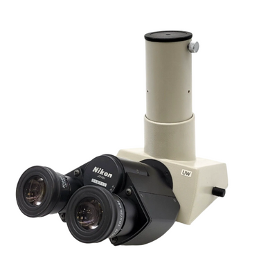 Nikon Microscope UW Ultra Wide Trinocular Head with CFUWN 10x/26.5 Eyepieces - microscopemarketplace