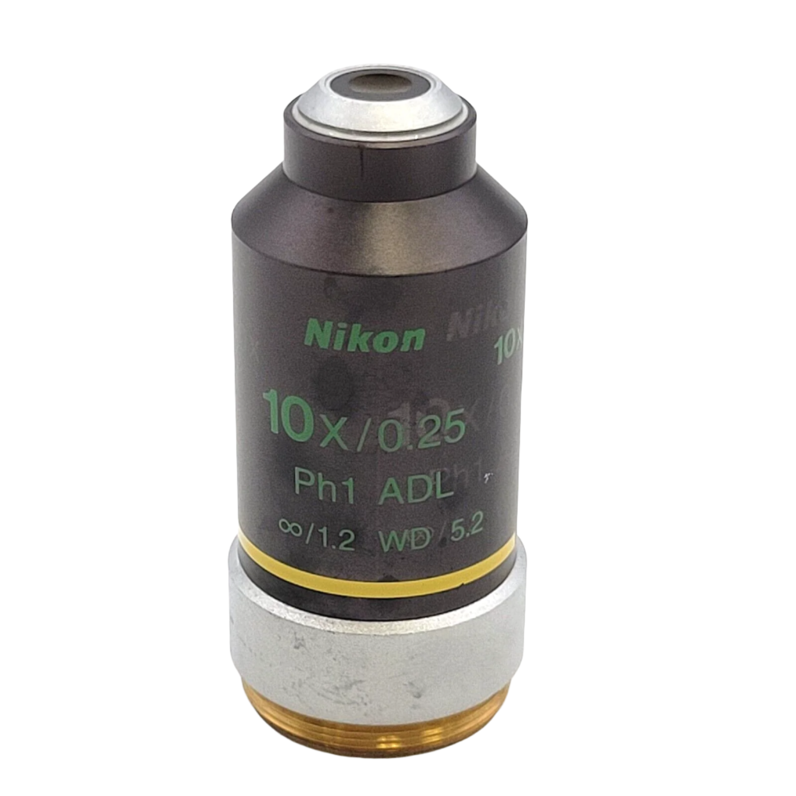 Objective 10x Nikon Microscope Objective 10x Ph1 ADL ∞/1.2 Phase Contrast