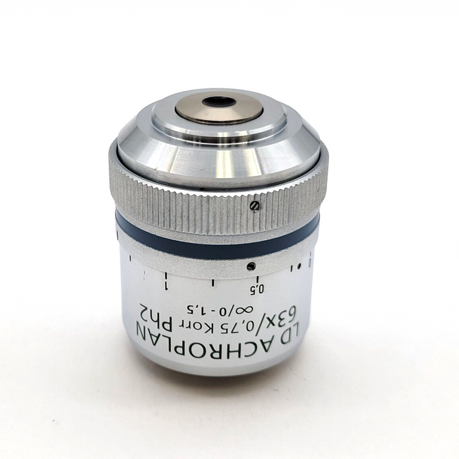 Zeiss Microscope Objective LD Achroplan 63x Ph2 ∞/0-1.5 440861 Phase Contrast - microscopemarketplace