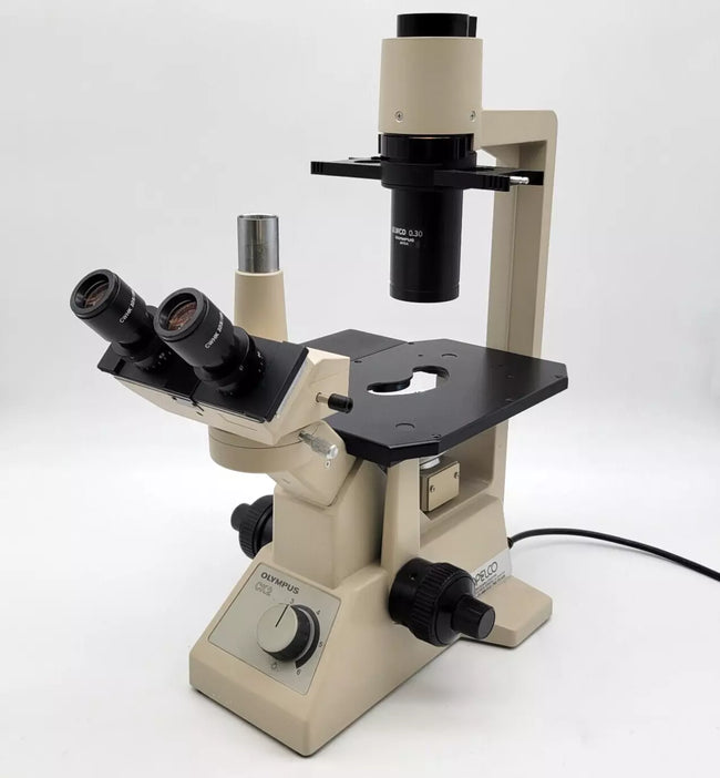 Olympus Microscope CK2 with Phase Contrast and Trinocular Head Tissue Culture - microscopemarketplace