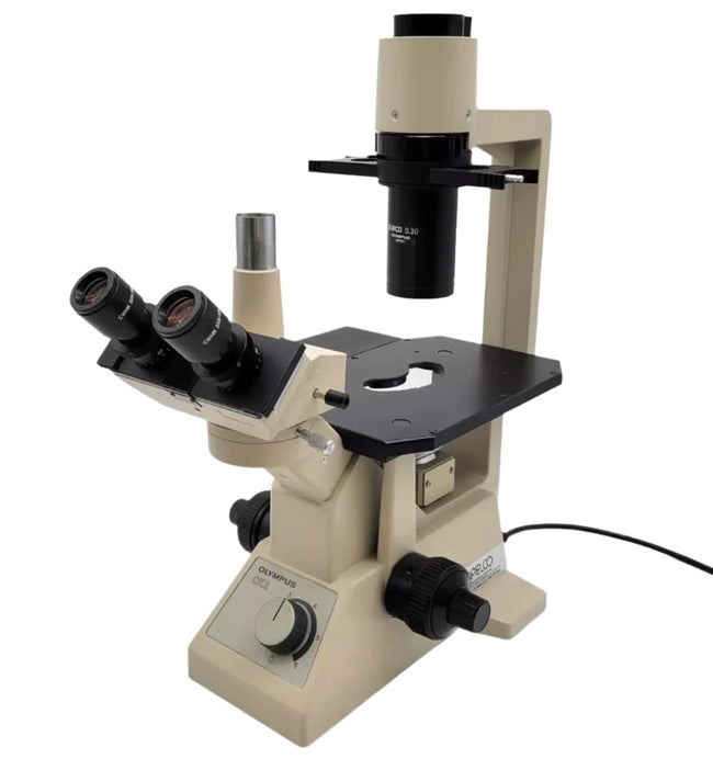 Olympus Microscope CK2 with Phase Contrast and Trinocular Head Tissue Culture - microscopemarketplace