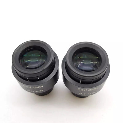 Zeiss Microscope Eyepiece Pair Pl 10x/18 444132 Focusing Eyepieces - microscopemarketplace